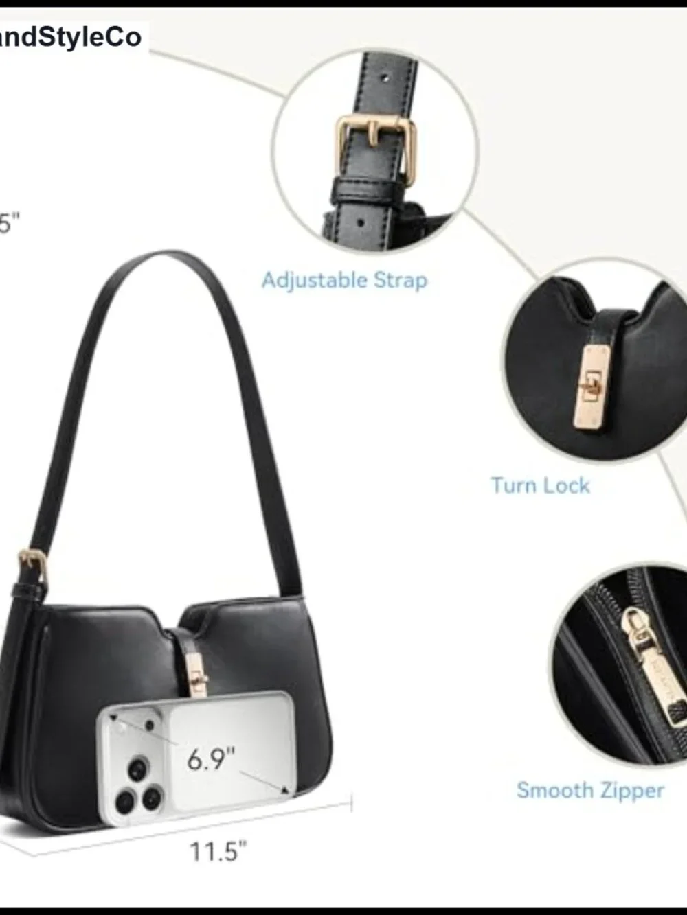Women's Vegan Leather Shoulder Bag Hobo Purse Work Travel
